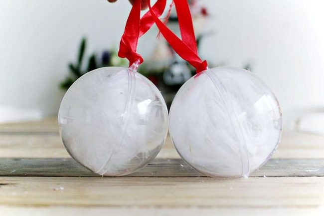 Red Ribbon Glass Ornaments