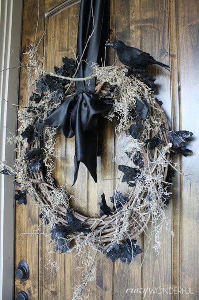 Raven Perched On Twisted Branches