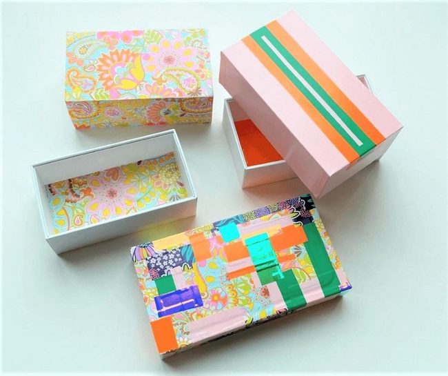 Colorful Paper Wrapped Phone Boxes