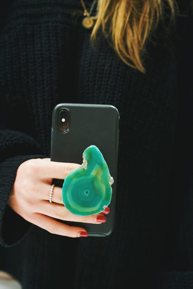 Green-Blue Stone Phone Charms