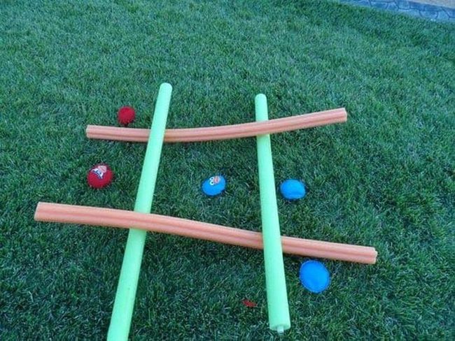 Giant Pool Noodle Tic Tac Toe