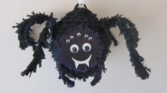 Black Paper Spider With Googly Eyes