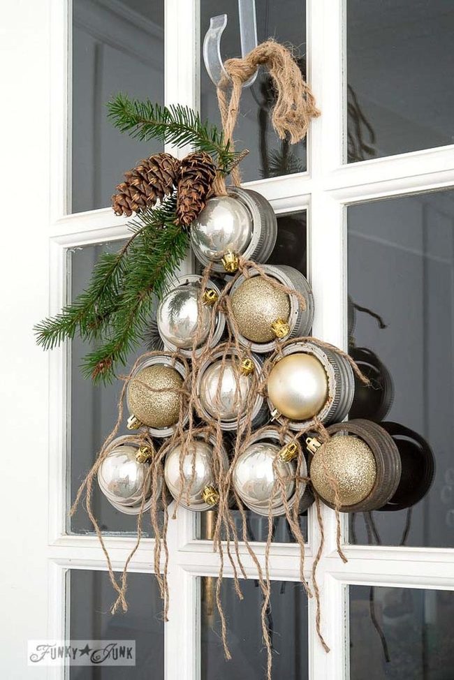 Mason Jar Lid Light Wreath