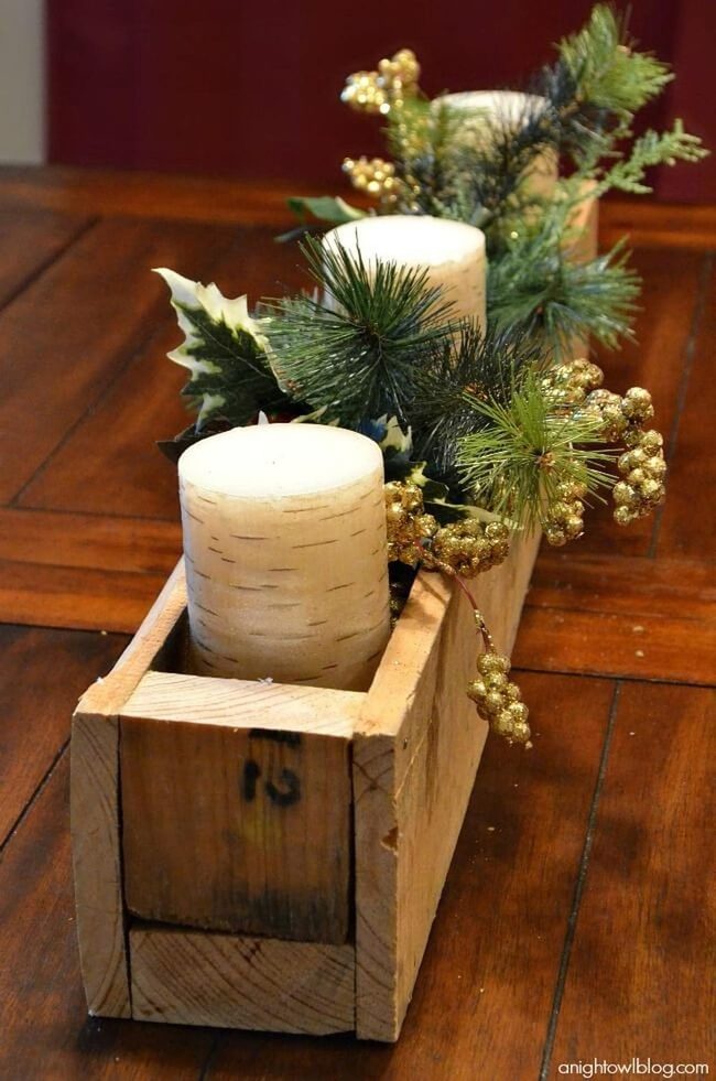 Weathered Wood Candle Boxes