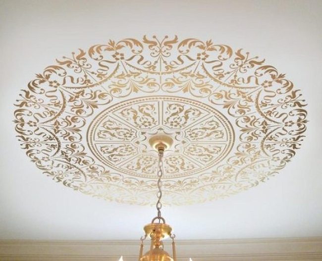 Golden Lace Ceiling Artistry