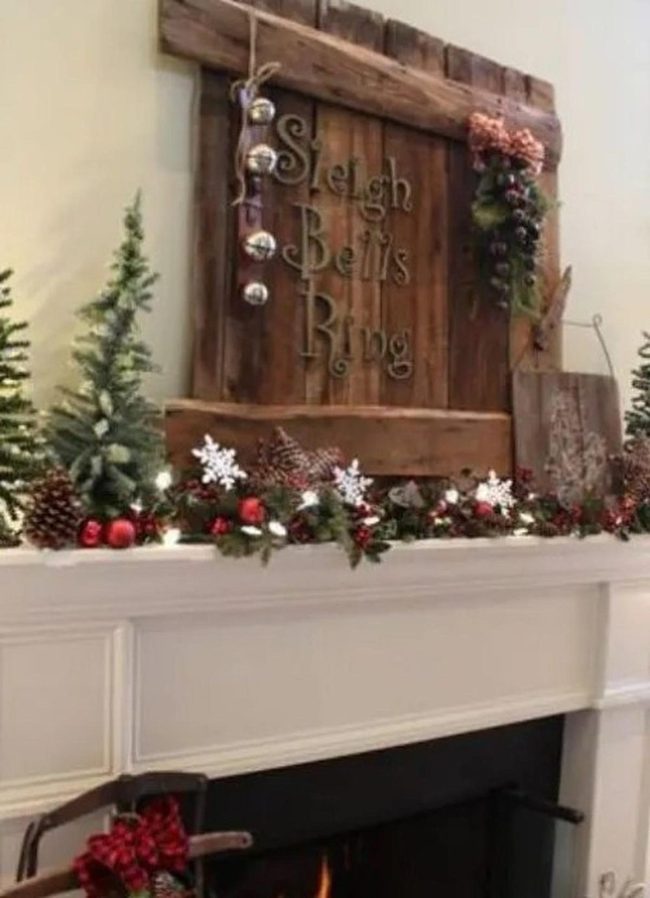 Miniature Pines And Red Ornaments