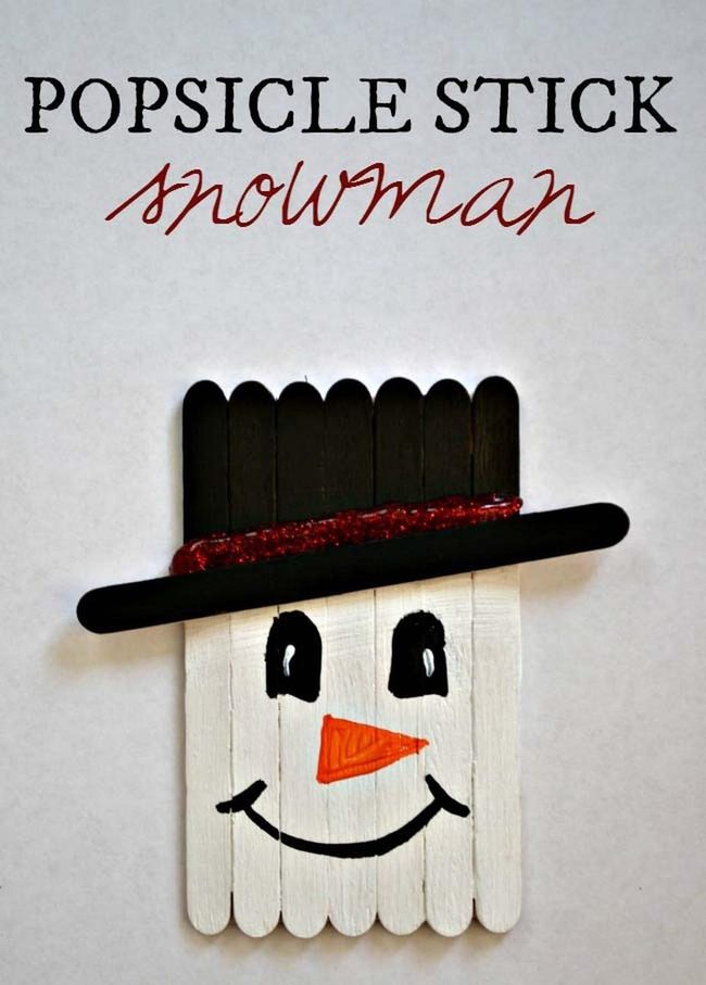 Painted Craft Stick Snowmen