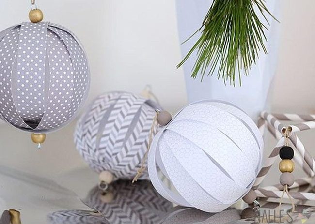 Colorful Paper Ball Ornaments Diy