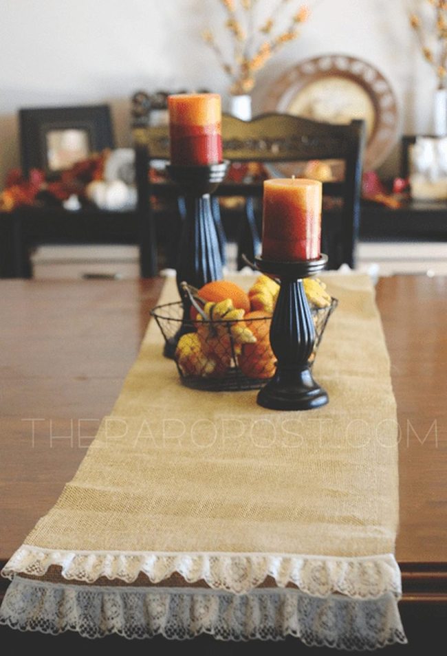 Black Candle Holders With Autumn Flames