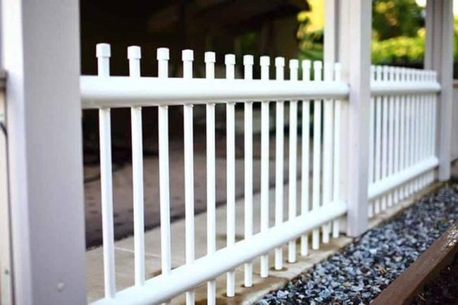 White Pvc Fence Clean Lines