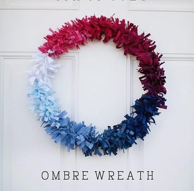 Patriotic Fabric Gradient Wreaths