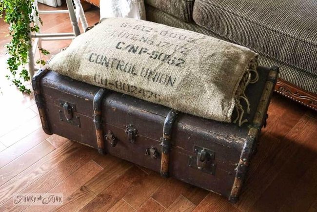 Vintage Suitcase Two-Seat Ottoman