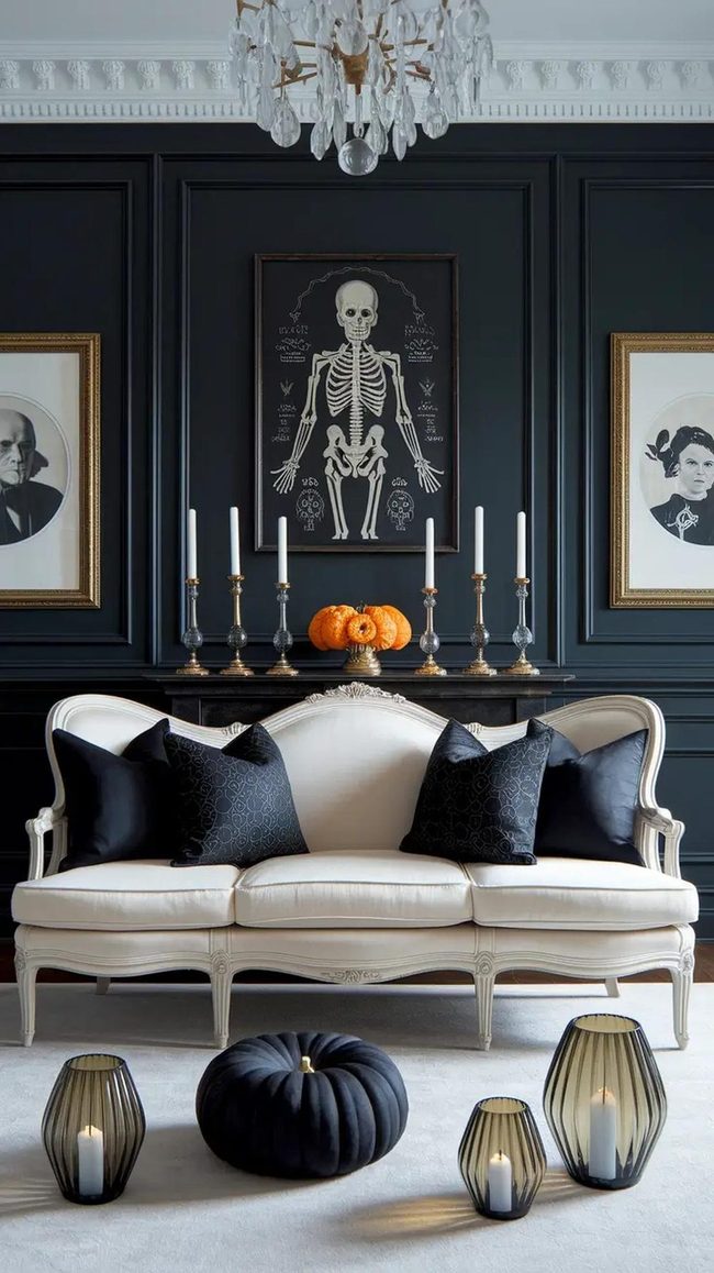 Gold Accents Meet Smoky Glass Elegance