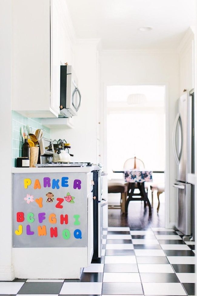 Black And White Kitchen Checkerboard