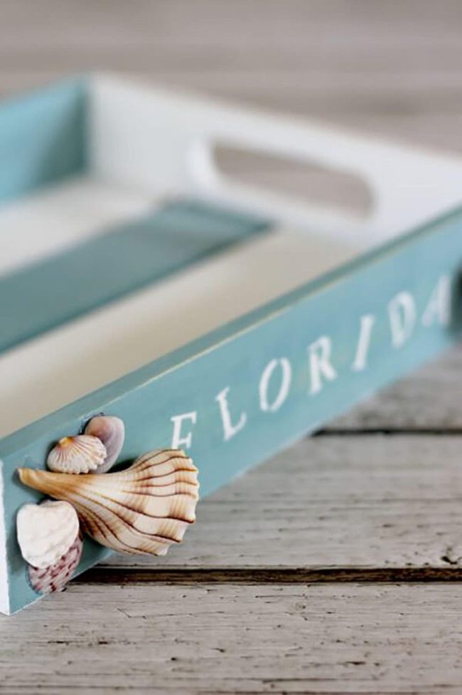 Seashell Ceramic Tray Coastal