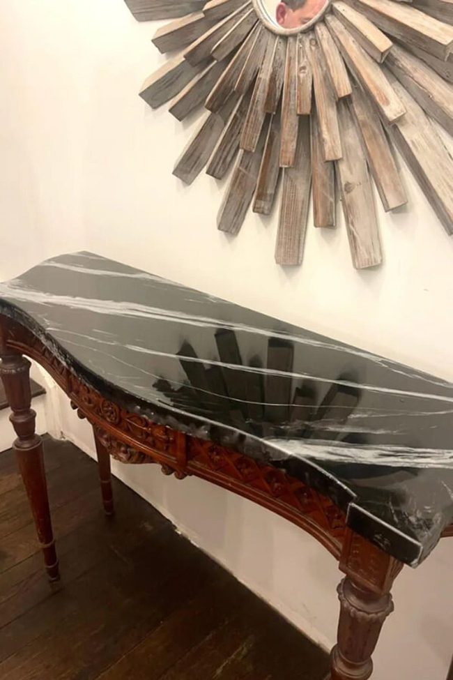 High-Gloss Resin Table Revival