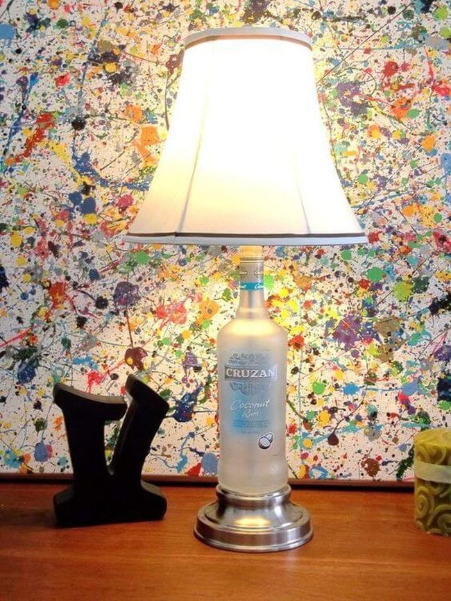 Frosted Glass Bottle Lamp