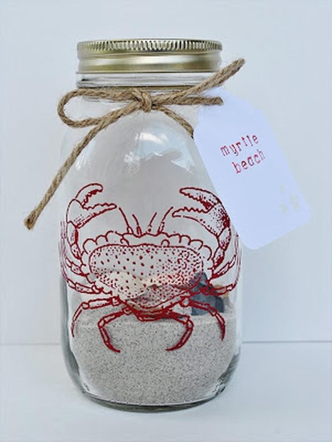 Red Crab Sand Jar