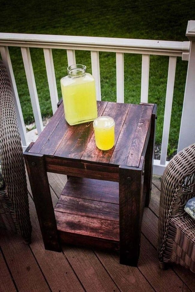 Deep Walnut Wood Outdoor Tables