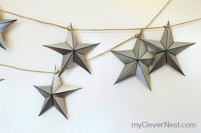 Dark Metal Stars On Rope