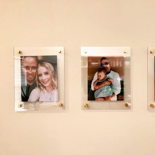 Clear Acrylic Frames Gold Accents