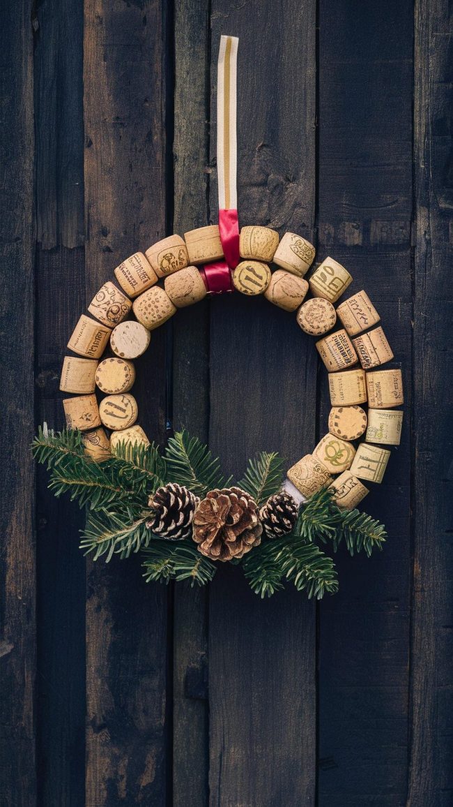 Circular Wine Cork Holiday Ring