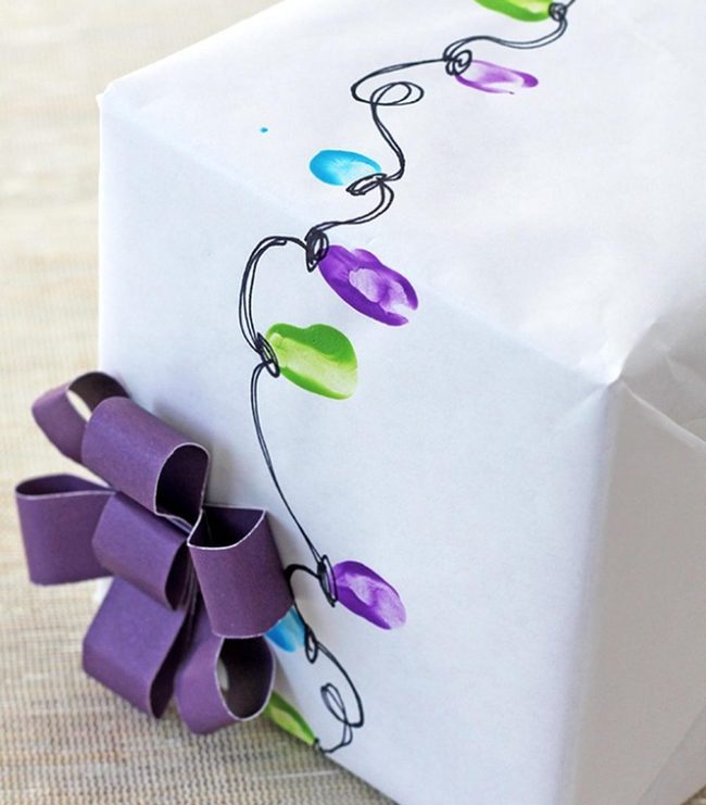 Black Vines Purple Bow Wrapping