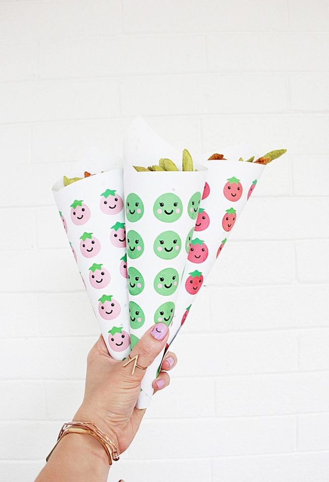 Smiling Strawberries Pink Cone Joy