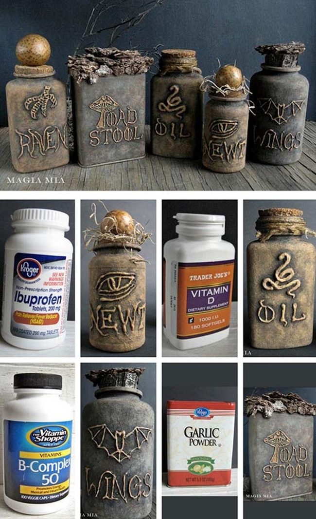 Spooky Potion Jars Halloween Display