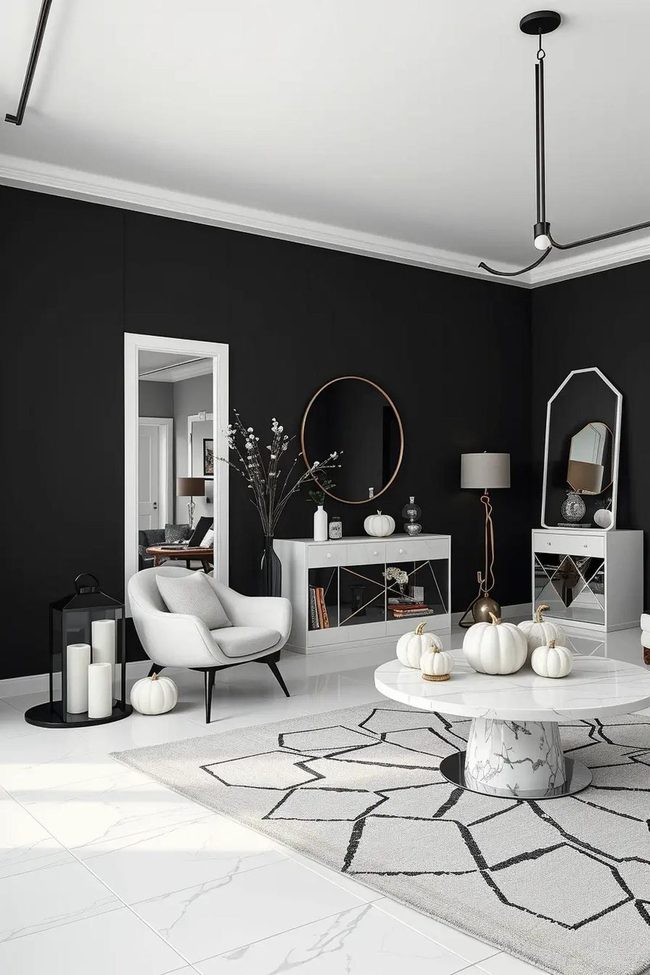 Sculptural Black and White Halloween