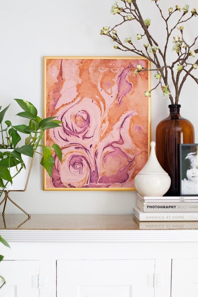 Orange Swirls With Botanical Calm
