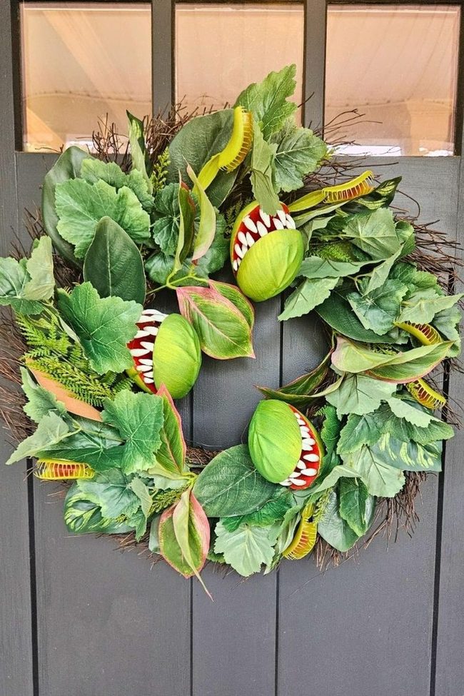 Diy Venus Flytrap Halloween Wreath