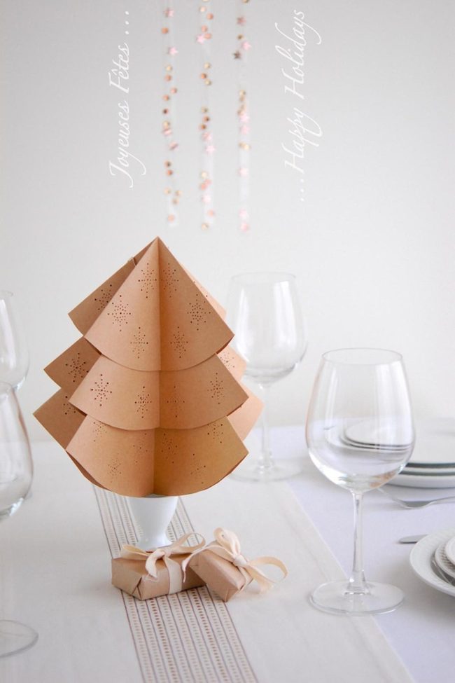 Brown Paper Tree Sculptural Display