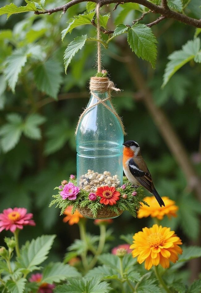 Colorful Bird Feeders Garden Movement