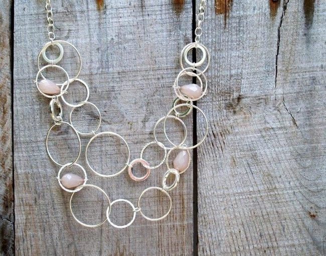 Silver Rings With Pastel Stone Details