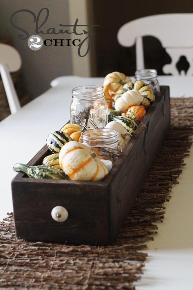 Wooden Boxes Autumn Candlelight