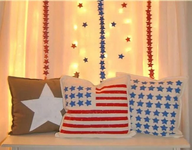 Red White Blue Outdoor Cushions