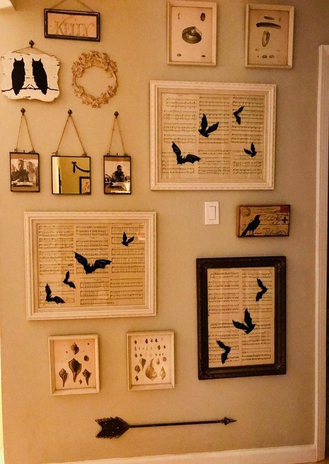 Black Birds On Vintage Sheet Music