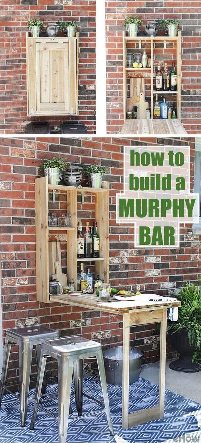 Swing-Down Wall Bar Storage