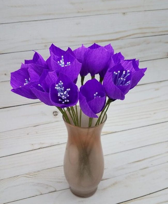 Paper Petals With Bendable Stems
