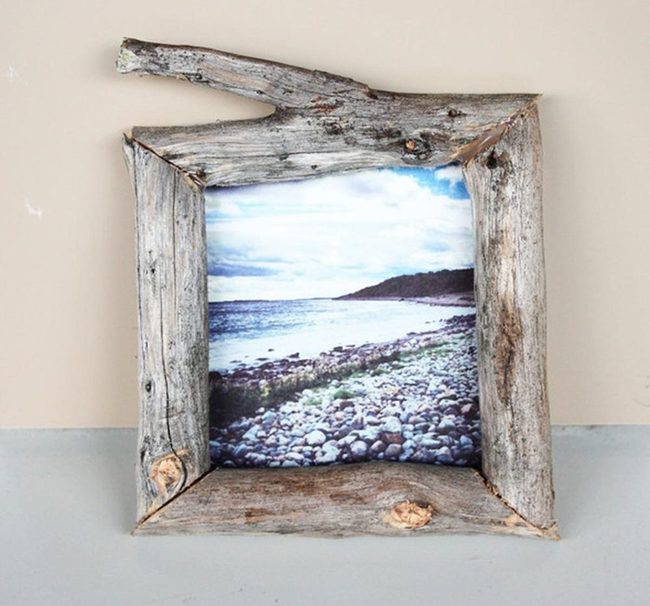 Driftwood Frames With Ocean Blues