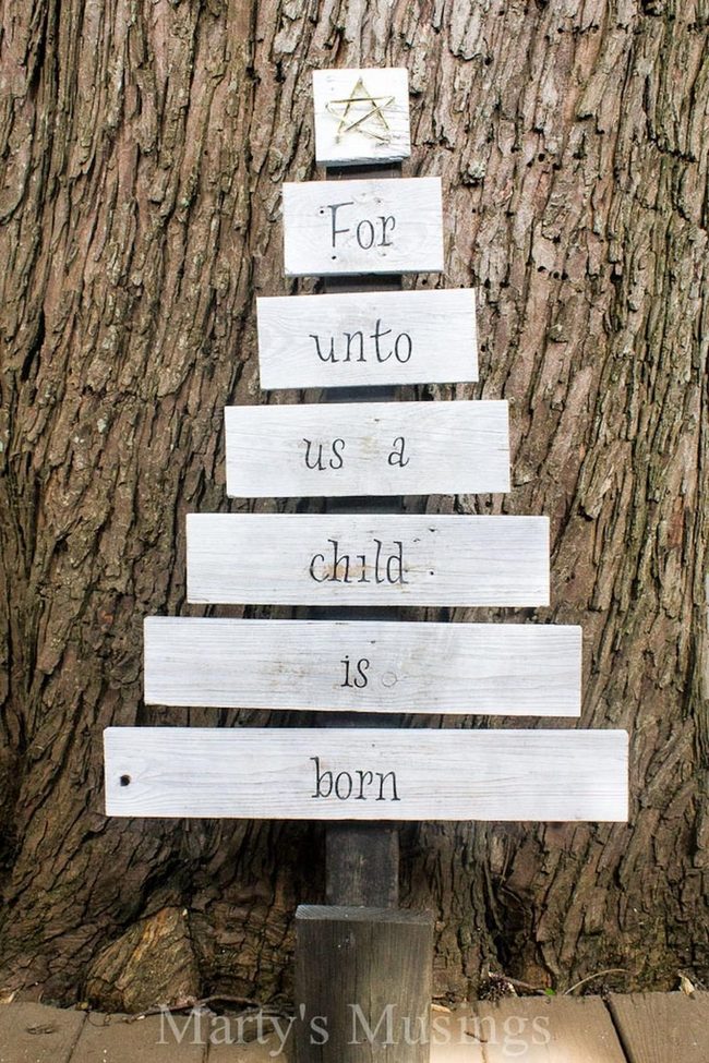 Weathered Wood Christmas Scripture