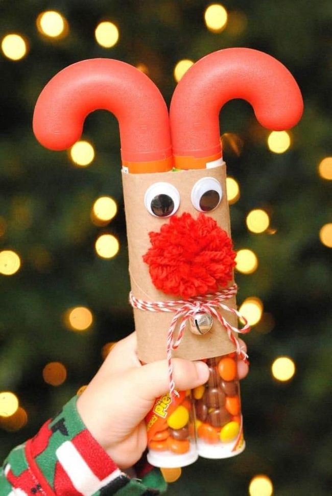 Candy Cane Reindeer Craft Project