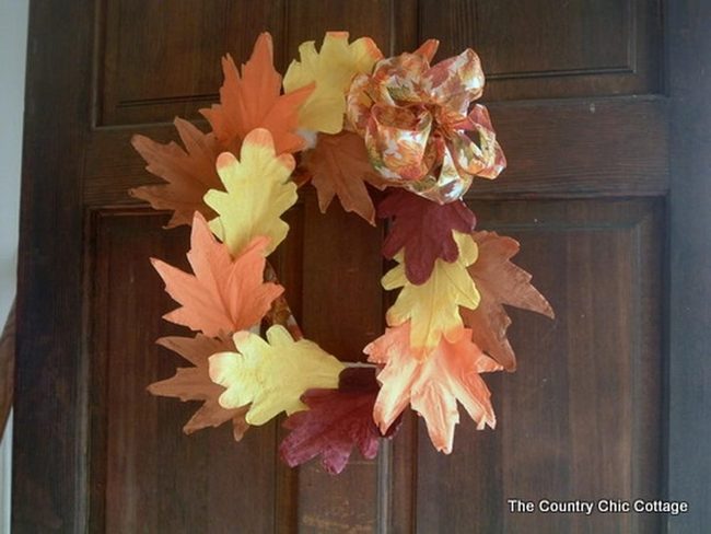 Cascading Autumn Leaves Door