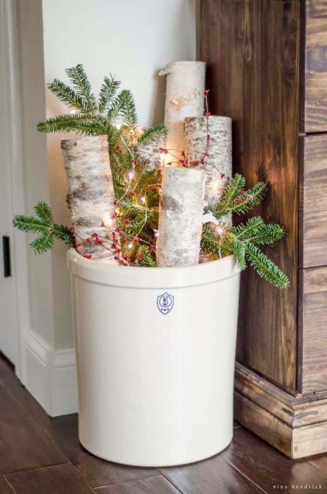 Stacked Fir Logs At Entry