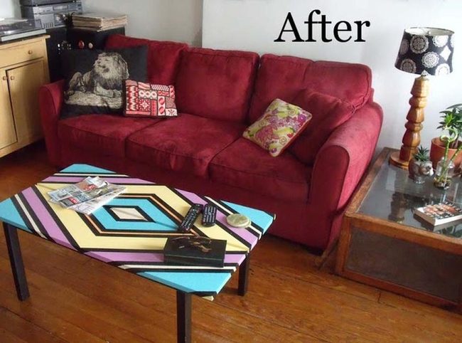 Red Couches And Wooden Warmth