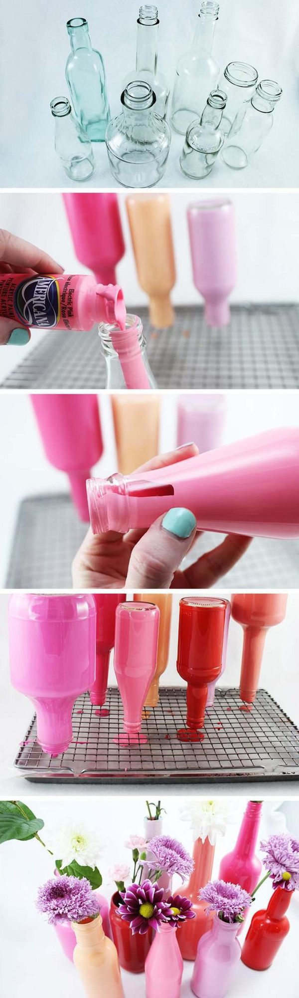 Pastel Glass Bottles Reimagined