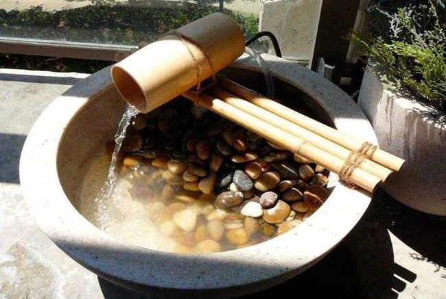 Bamboo Water Feature Garden
