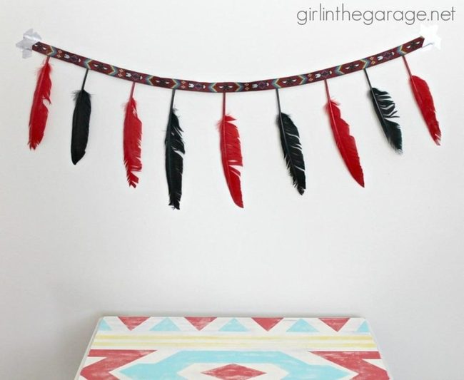 Red And Black Feather Statement