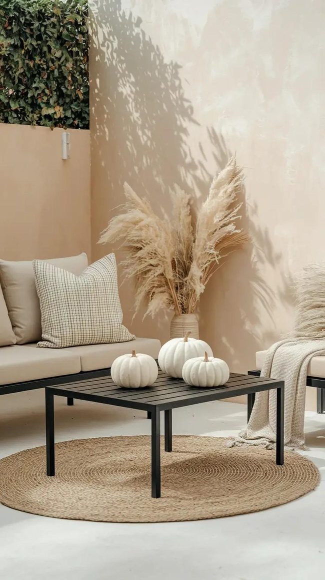 Beige Maple Tree Autumn Patio